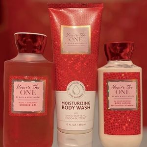 You’re The One Body Set. 3 PC Set. Body wash. Body Lotion. Shower Gel Brand New